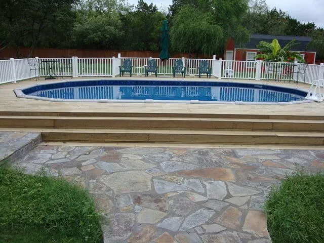 above ground pools with decks
