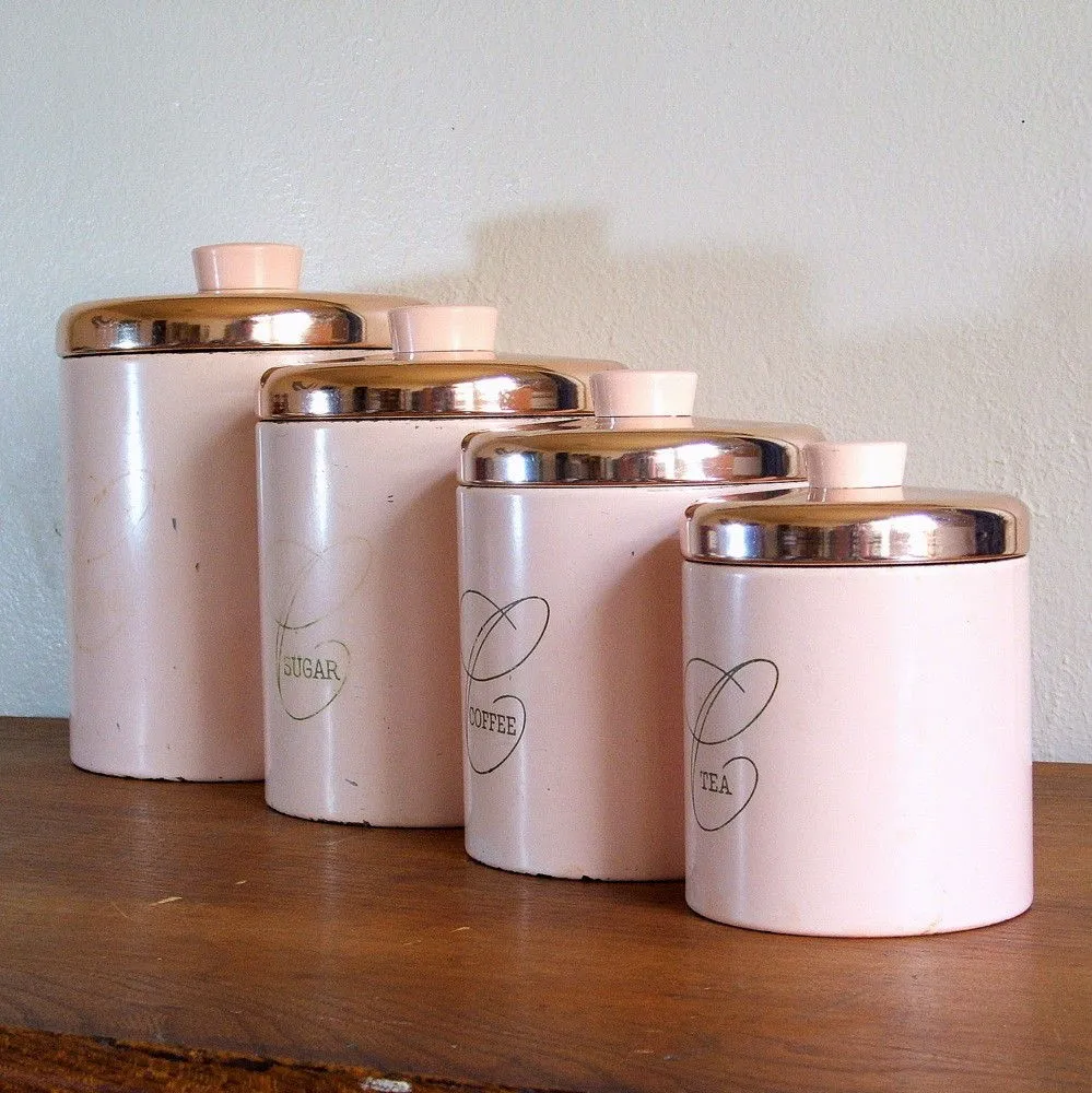 green kitchen canisters