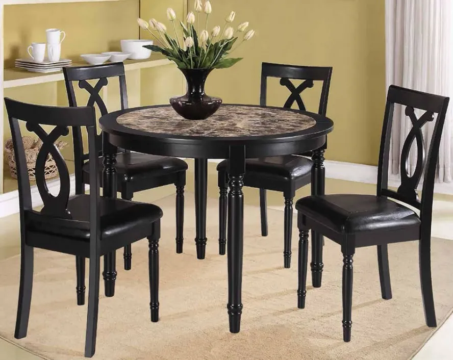 black dining room chairs