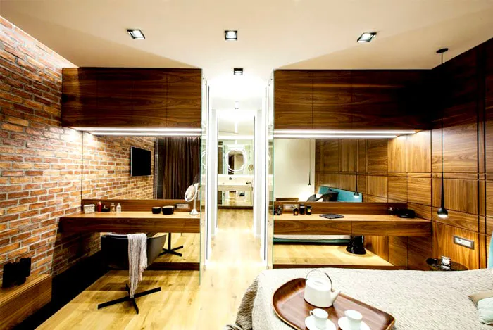 trendy cool apartment interior