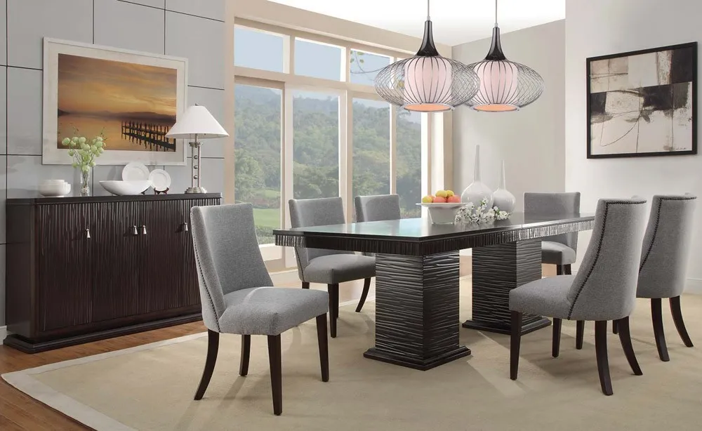 contemporary dining room table bases