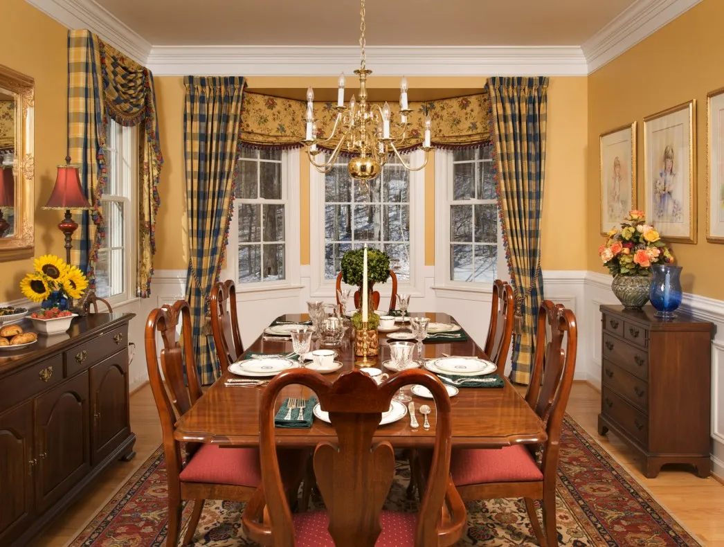 contemporary dining room window treatments