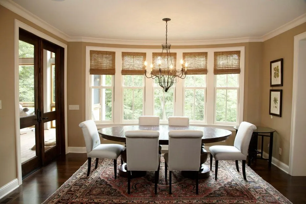 elegant window treatments for dining room