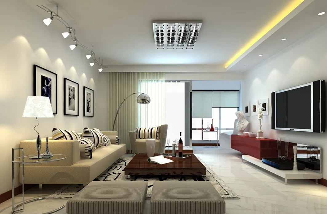 minimalist living room brown