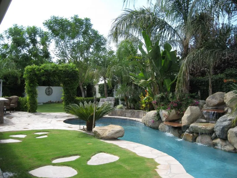 tropical garden patio design