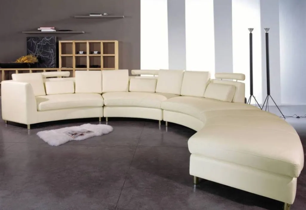 Buy Enzo Curved Leather Sofa