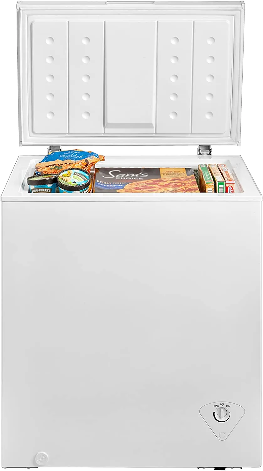Midea Single Door Chest Freezer, 5.0 Cubic Feet, White